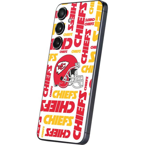 NFL Kansas City Chiefs White Blast Galaxy S25 Skin